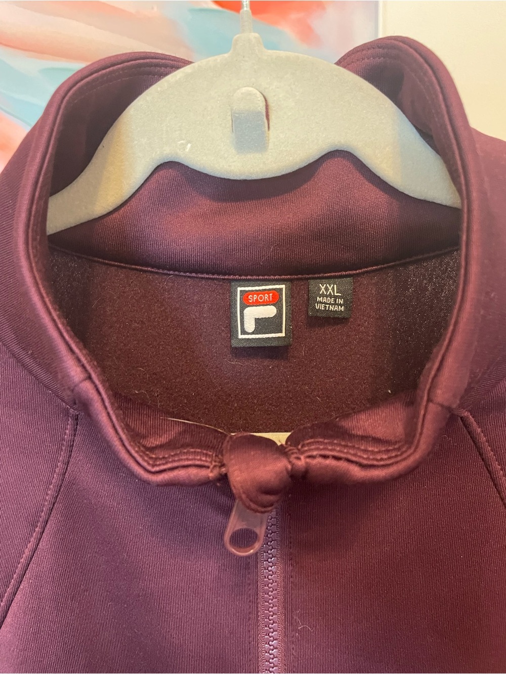 Fila Sport Burgundy Full-Zip Athletic Jacket‎ XXL - Picture 2 of 7